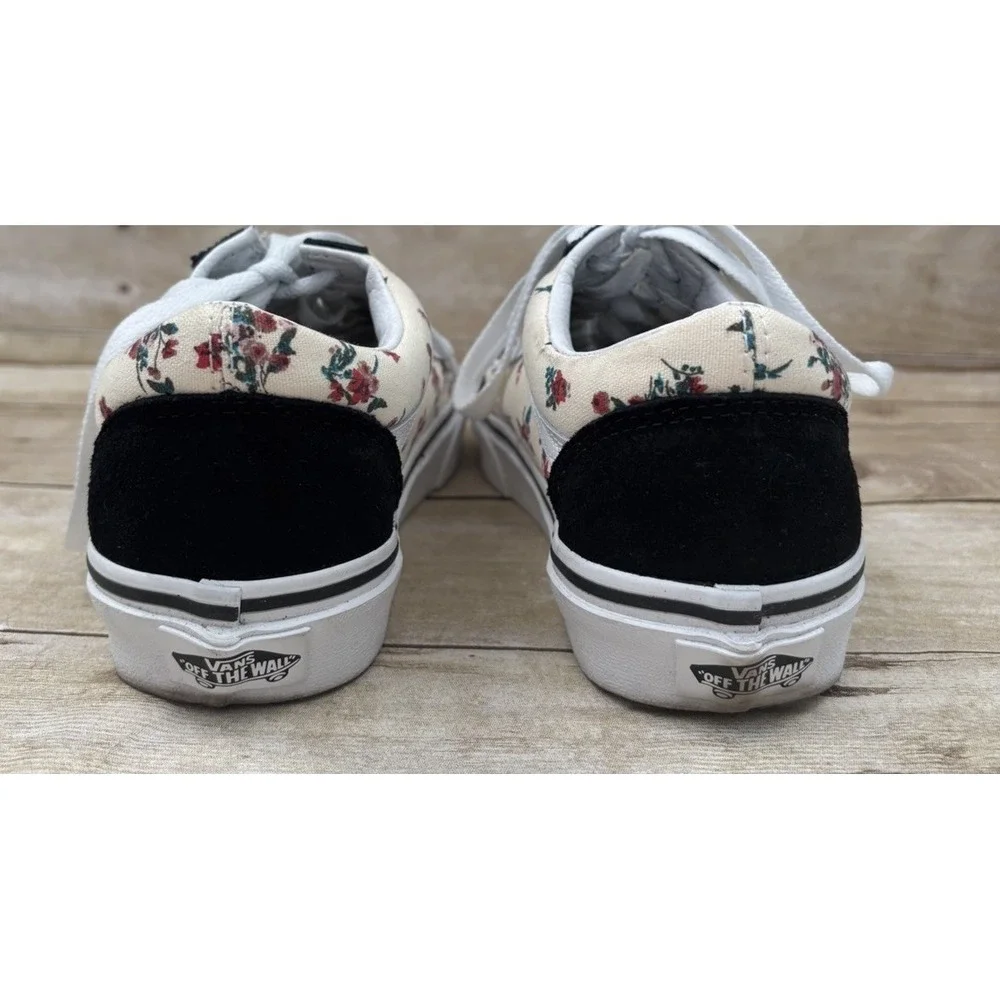 VANS Old Skool Ditsy Floral Women's Sneakers Size‎ 5.5 White Black